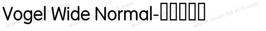 Vogel Wide Normal字体转换